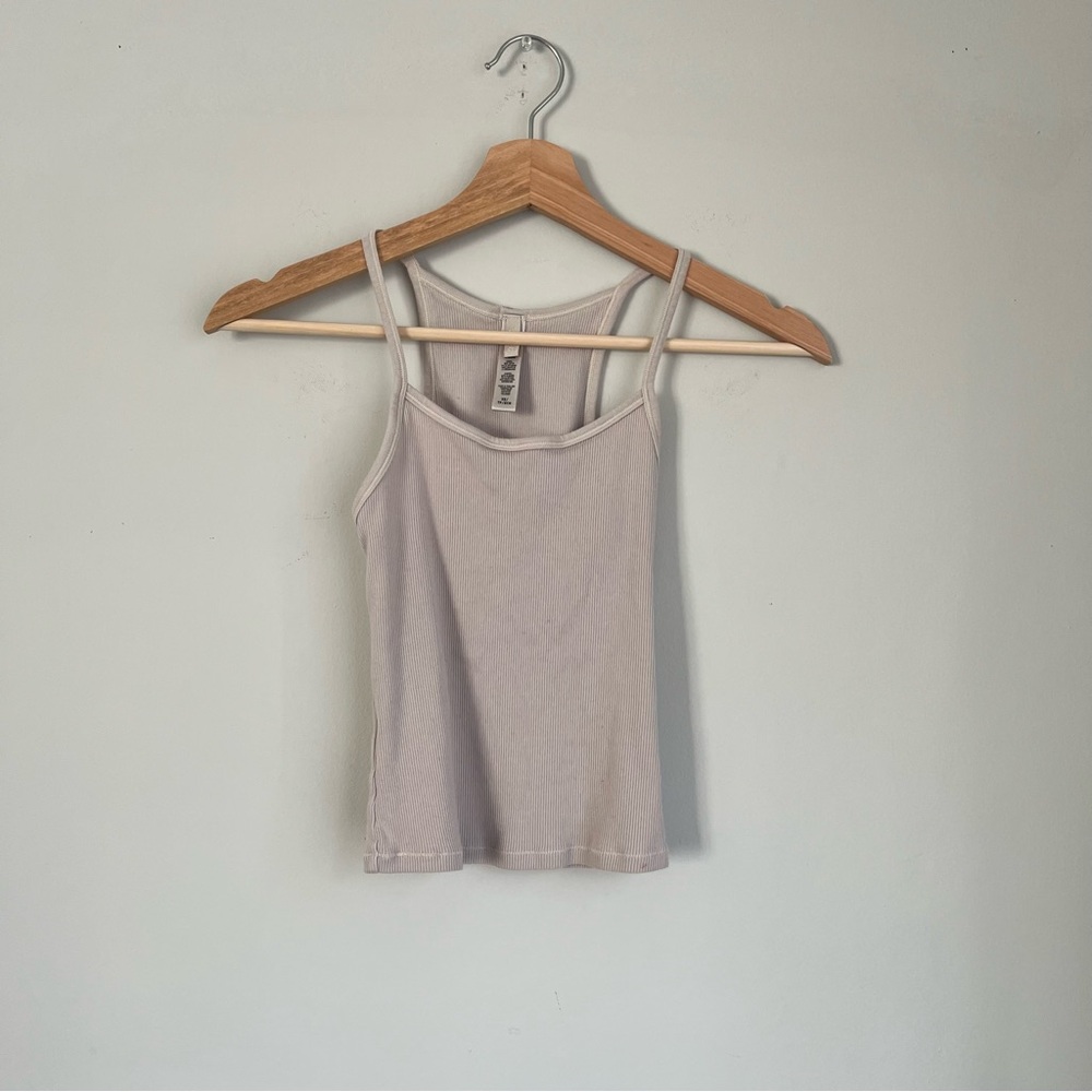 Skims Beige Ribbed Cami Cropped Tank Top Size XS
Cotton blend